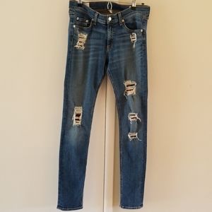 Rag and Bone skinny jeans- Sloane plaid distressed